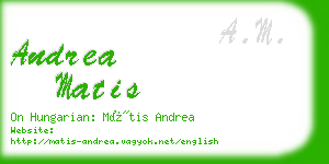 andrea matis business card